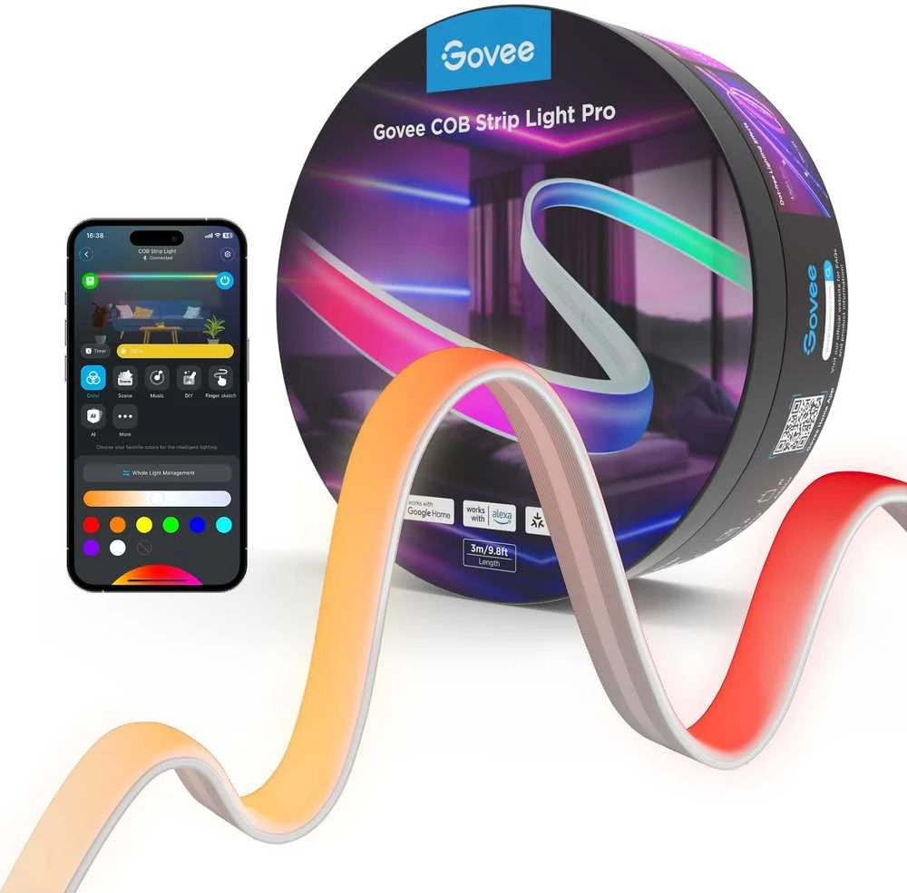 Govee H61E5 COB Strip Lights Pro 3m | Taśma LED | Wi-Fi, Bluetooth, RGBICW