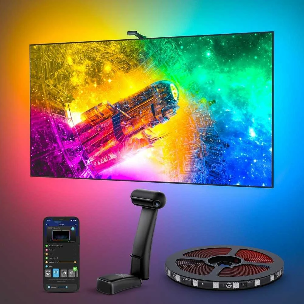 Govee H605C Envisual TV foninis apšvietimas T2 | LED juostelė | televizoriui 55-65 colių, RGBIC, Wi-Fi+Bluetooth