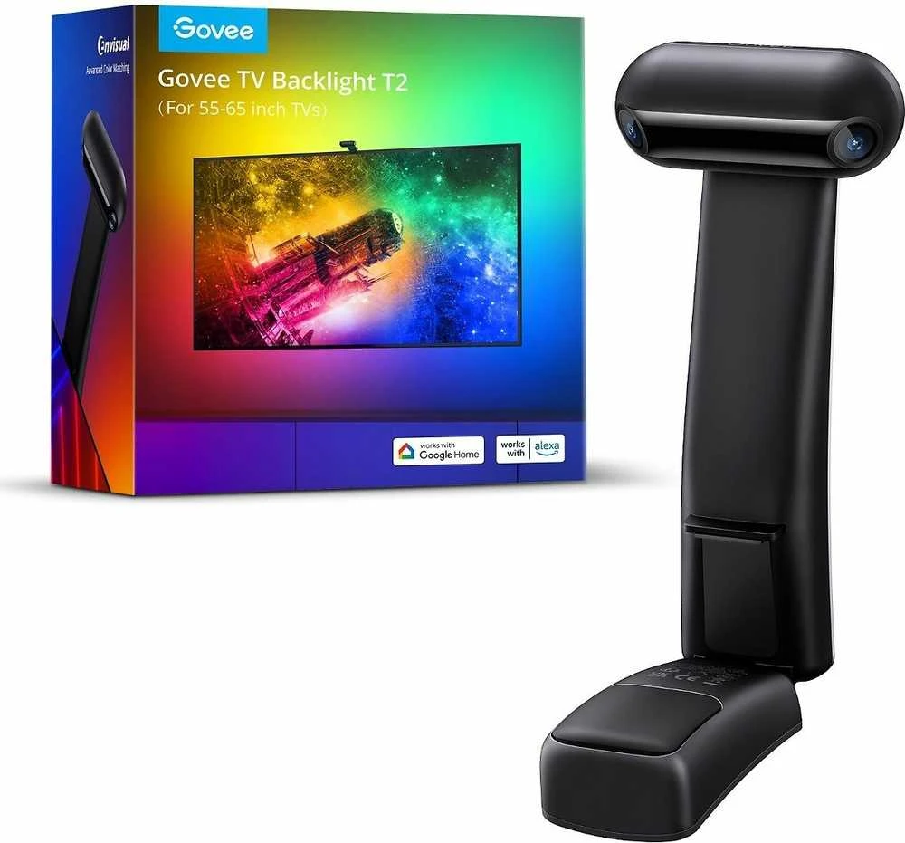 Govee H605C Envisual TV foninis apšvietimas T2 | LED juostelė | televizoriui 55-65 colių, RGBIC, Wi-Fi+Bluetooth