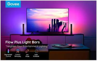 Govee H6056 Flow Plus | Lempa LED | RGBICWW, „Wi-Fi“, „Alexa“, „Google“.