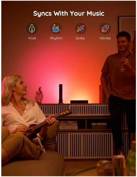 Govee H6056 Flow Plus | Lempa LED | RGBICWW, „Wi-Fi“, „Alexa“, „Google“.