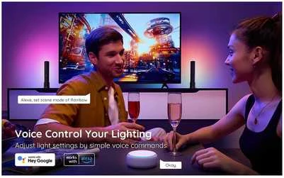 Govee H6056 Flow Plus | Lempa LED | RGBICWW, „Wi-Fi“, „Alexa“, „Google“.