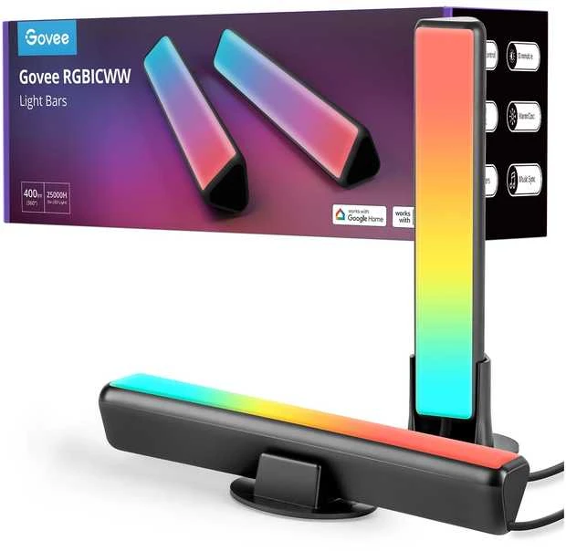 Govee H6056 Flow Plus | Lempa LED | RGBICWW, „Wi-Fi“, „Alexa“, „Google“.