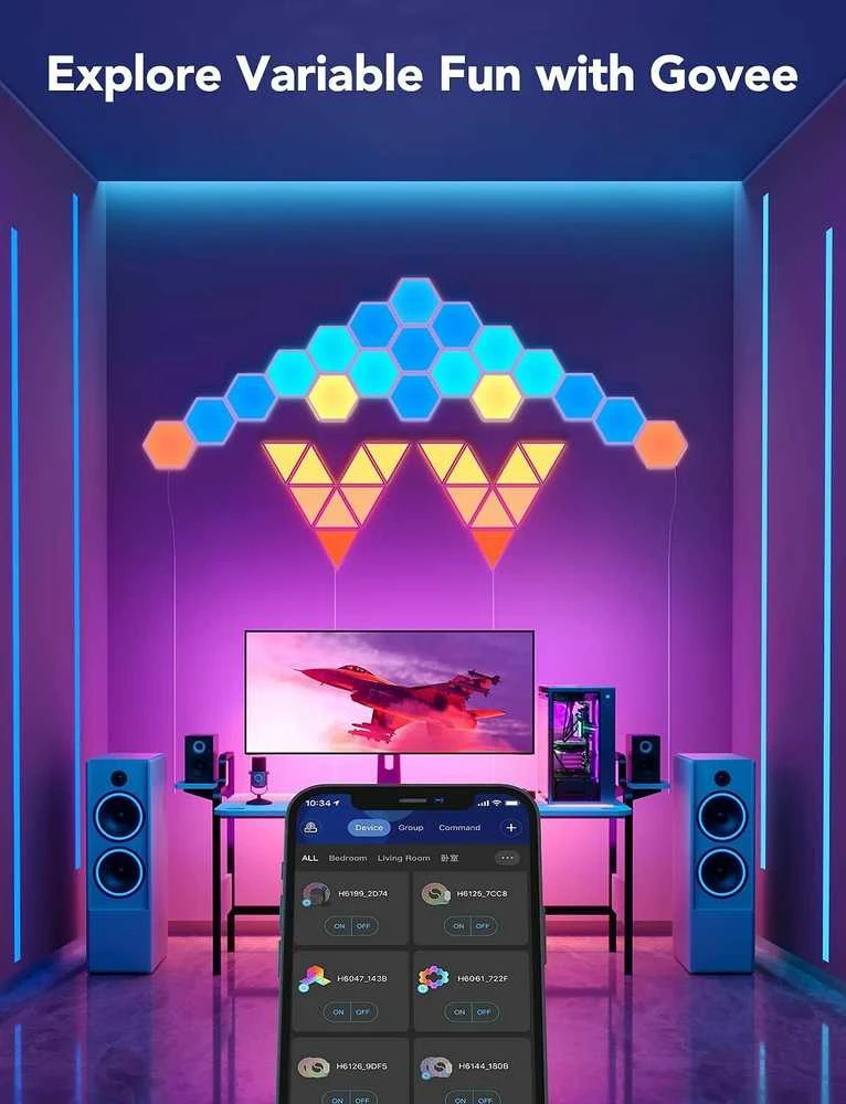 Govee Glide Hexa Light Panels 5 vnt