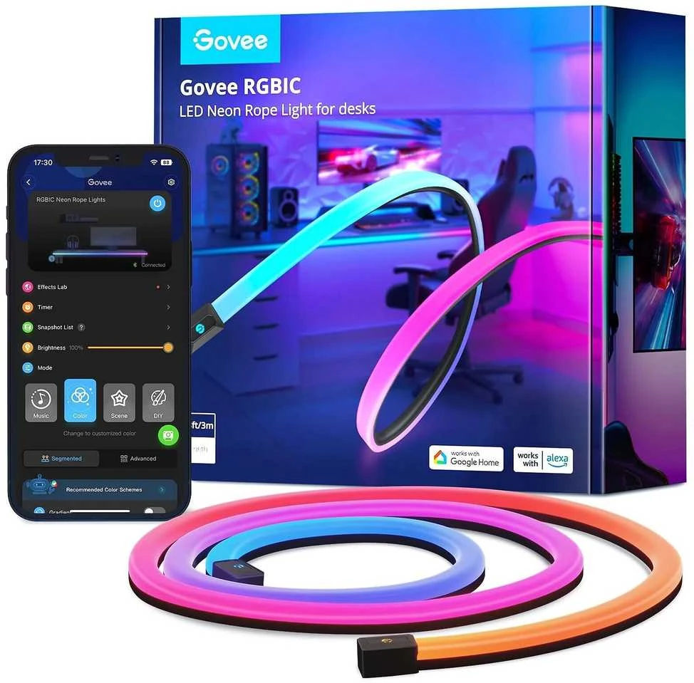 Govee H61C3 neoninis žaidimų stalo šviestuvas | LED juostelė | stalo apšvietimas, RGBIC
