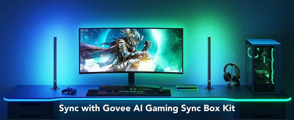 Govee H61C3 neoninis žaidimų stalo šviestuvas | LED juostelė | stalo apšvietimas, RGBIC