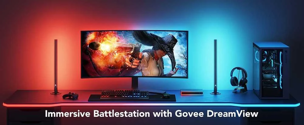 Govee H61C3 neoninis žaidimų stalo šviestuvas | LED juostelė | stalo apšvietimas, RGBIC