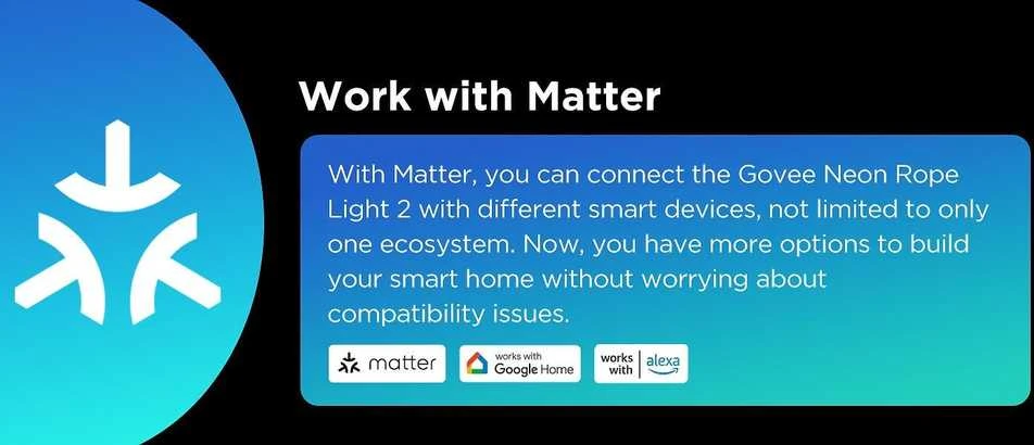 Govee H61D5 Neoniniai žibintai 2 5m | Oświetlenie LED | Matter, HomeKit, Google, Alexa, SmartThings
