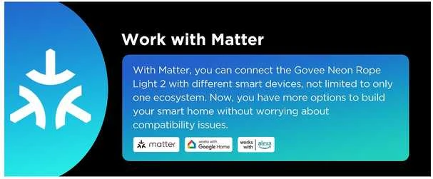 Govee H61D5 Neoniniai žibintai 2 5m | Oświetlenie LED | Matter, HomeKit, Google, Alexa, SmartThings