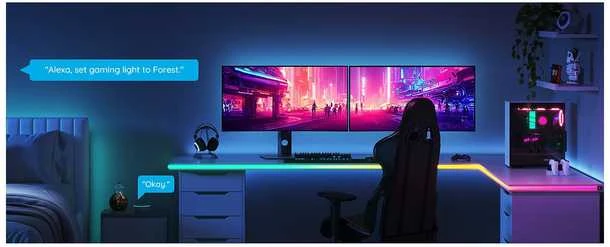 Govee H61C3 neoninis žaidimų stalo šviestuvas | LED juostelė | stalo apšvietimas, RGBIC