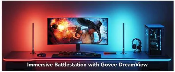 Govee H61C3 neoninis žaidimų stalo šviestuvas | LED juostelė | stalo apšvietimas, RGBIC