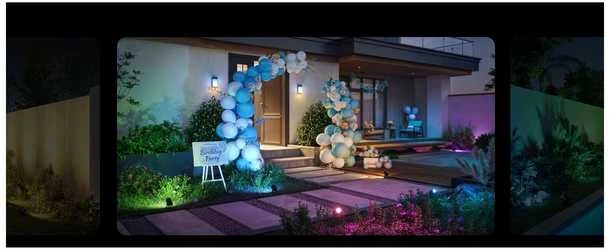 Outdoor Govee H7093 RGBICWW lauko prožektoriai | LED apšvietimas | Lauko, 750 lm, 2,4 GHz „Wi-Fi“ + „Bluetooth“