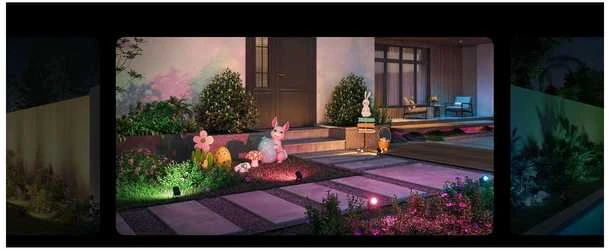 Outdoor Govee H7093 RGBICWW lauko prožektoriai | LED apšvietimas | Lauko, 750 lm, 2,4 GHz „Wi-Fi“ + „Bluetooth“