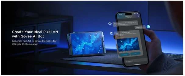 „Govee Pixel Light“ išmanioji stalinė lempa su „Wi-Fi“ / „Bluetooth“