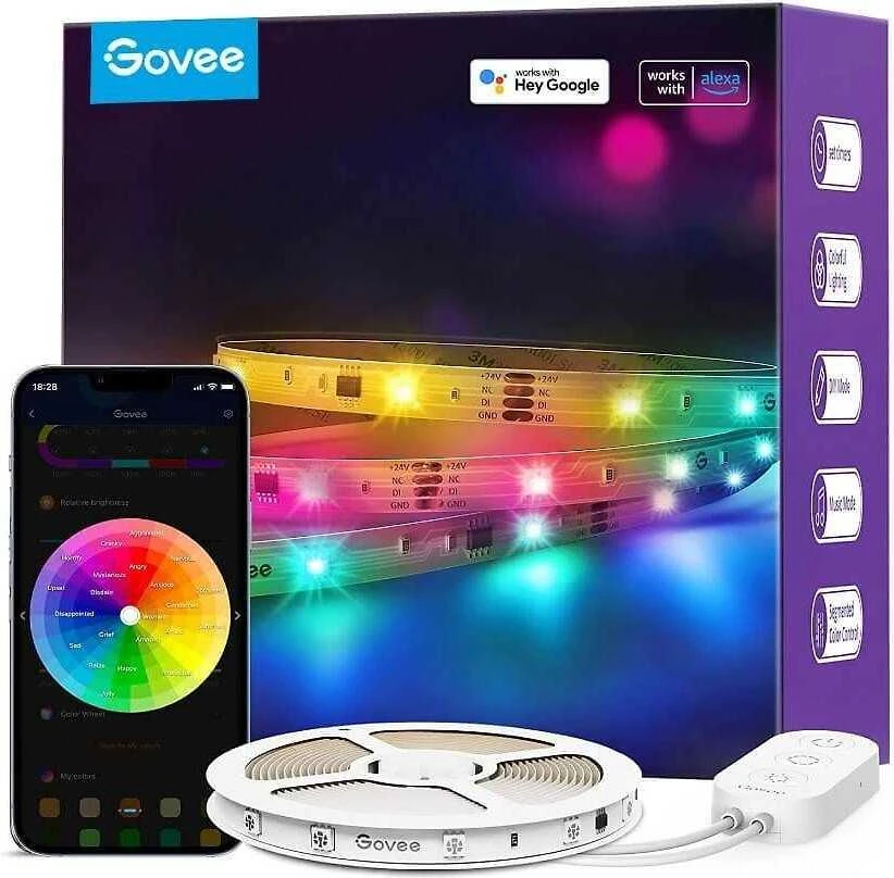 Govee H618A pagrindinis LED juostinis šviestuvas 5m | Taśma LED | Wi-Fi, Bluetooth, RGBIC