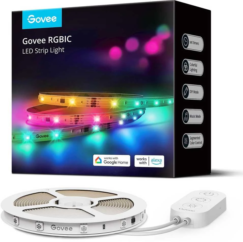 Govee H618C Basic LED juostinis šviestuvas 10m | Taśma LED | Wi-Fi, Bluetooth, RGBIC