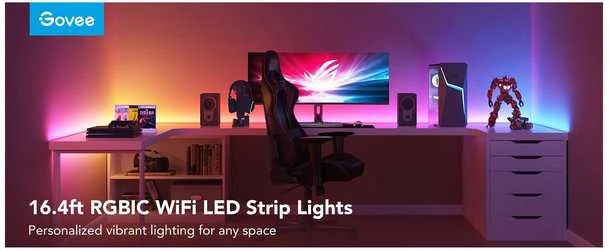 Govee H618C Basic LED juostinis šviestuvas 10m | Taśma LED | Wi-Fi, Bluetooth, RGBIC