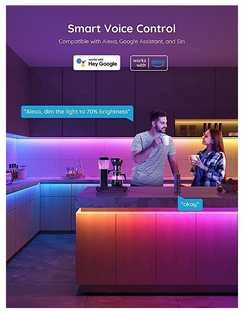 Govee H618C Basic LED juostinis šviestuvas 10m | Taśma LED | Wi-Fi, Bluetooth, RGBIC