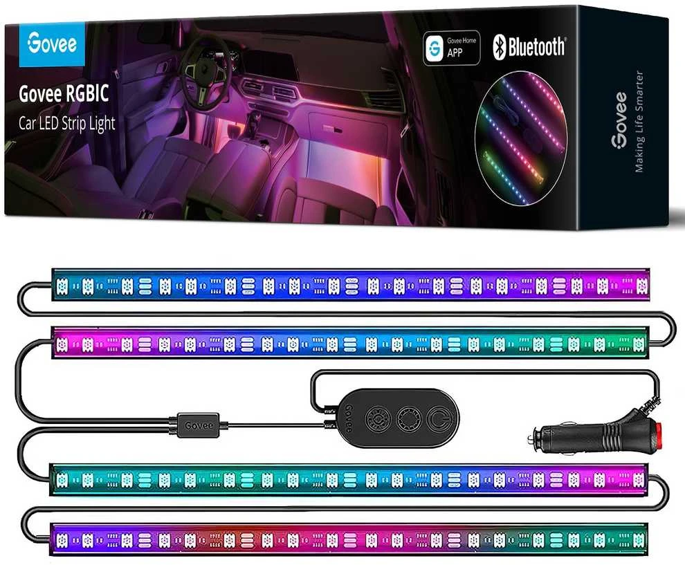 Govee H7090 | Automobilio salono apšvietimas | RGBIC