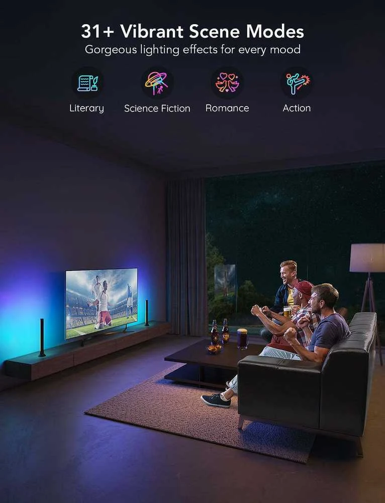 Govee H6046 TV šviesos juostos | Oświetlenie LED | RGBIC, 2,4 GHz Wi-Fi, Bluetooth