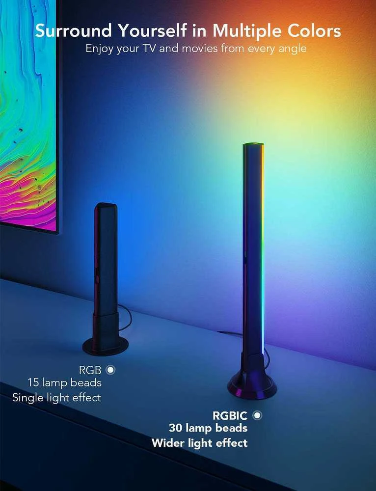 Govee H6046 TV šviesos juostos | Oświetlenie LED | RGBIC, 2,4 GHz Wi-Fi, Bluetooth
