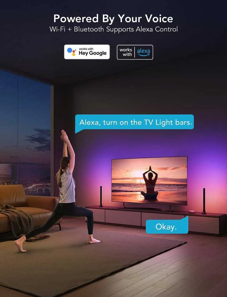 Govee H6046 TV šviesos juostos | Oświetlenie LED | RGBIC, 2,4 GHz Wi-Fi, Bluetooth