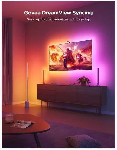 Govee H6097 TV Backlight 3 Lite | pašvietimas dla TV 40-50 cali, RGBICW, Wi-Fi+Bluetooth