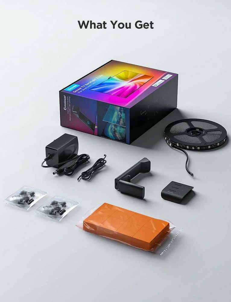Govee TV apšvietimas 3 lite | LED juostelė | skirtas 55-65 colių televizoriui, Wi-Fi, Bluetooth, RGBIC