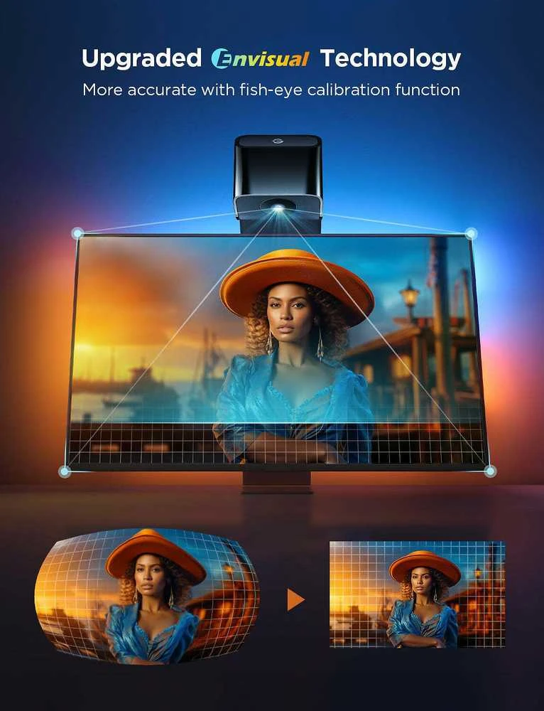 Govee TV apšvietimas 3 lite | LED juostelė | skirtas 55-65 colių televizoriui, Wi-Fi, Bluetooth, RGBIC