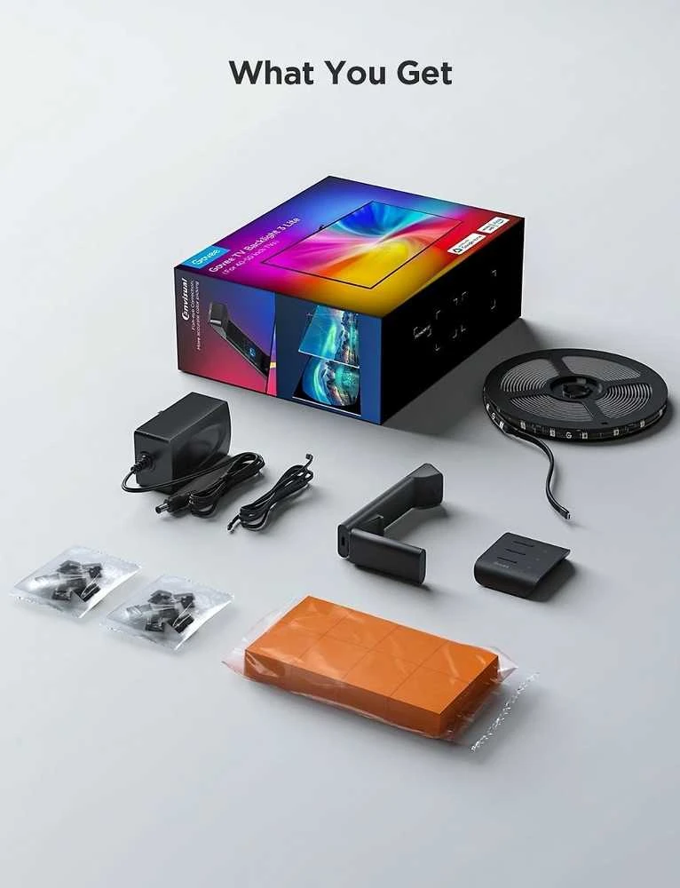 Govee H6097 TV Backlight 3 Lite | pašvietimas dla TV 40-50 cali, RGBICW, Wi-Fi+Bluetooth
