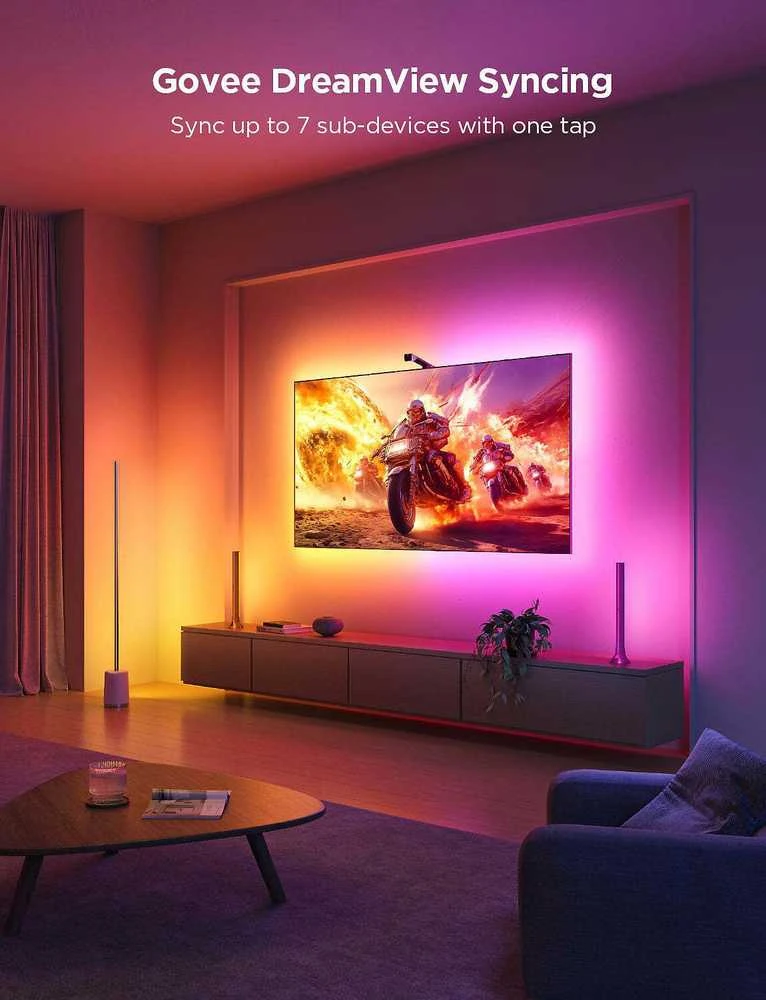 Govee TV apšvietimas 3 lite | LED juostelė | skirtas 55-65 colių televizoriui, Wi-Fi, Bluetooth, RGBIC
