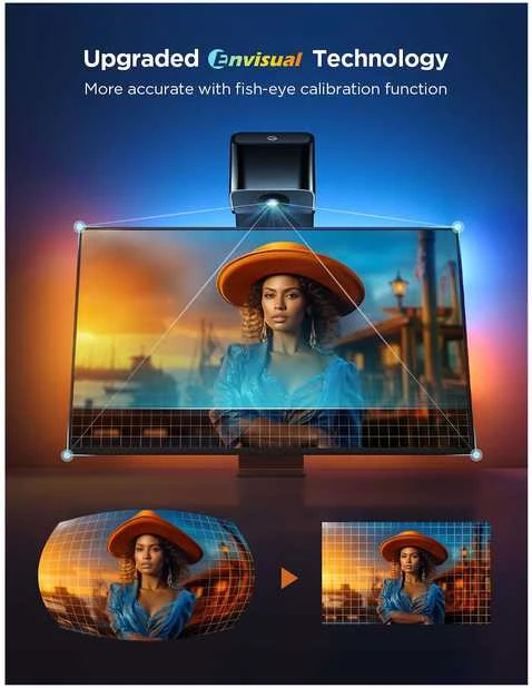 Govee TV apšvietimas 3 lite | LED juostelė | skirtas 55-65 colių televizoriui, Wi-Fi, Bluetooth, RGBIC