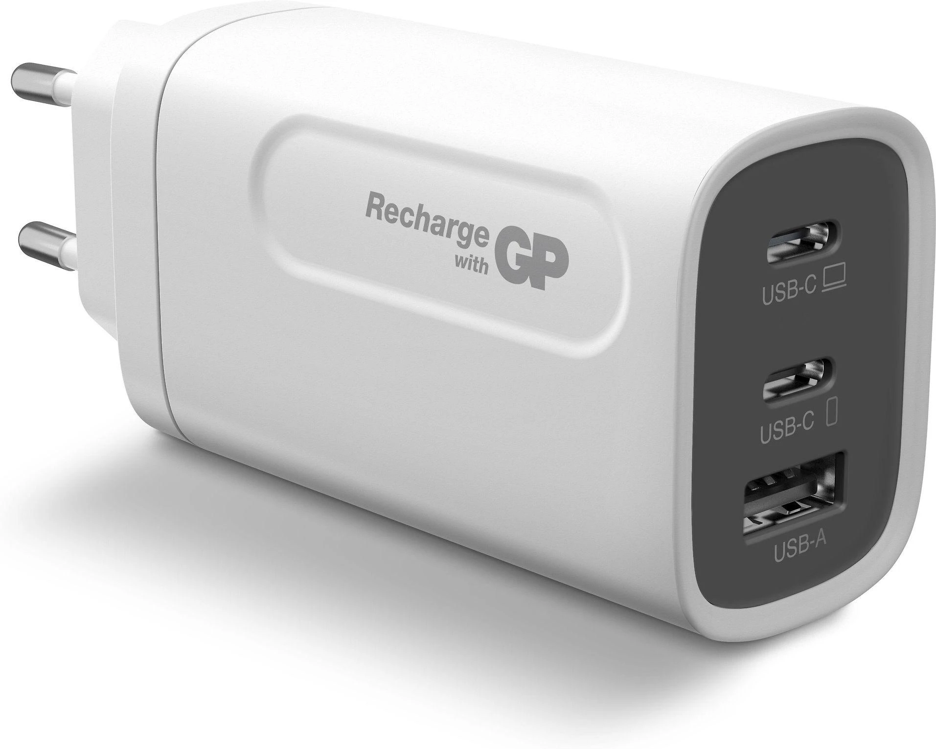 GP Battery GP GaN USB įkroviklis QuickChargeAdapter PD 2xUSB-C ir 1xUSB-A baltas 65W