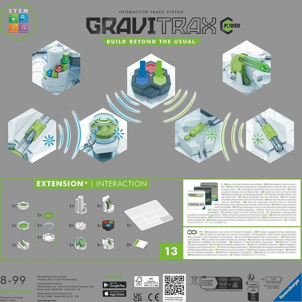 Ravensburger Mokslinių tyrimų žaidimas Gravitrax Power priedų rinkinys