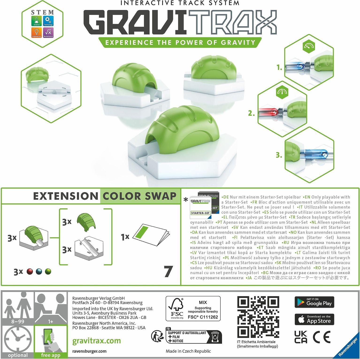 Ravensburger GraviTrax priedas „Color Swap“, nuo 8 m.