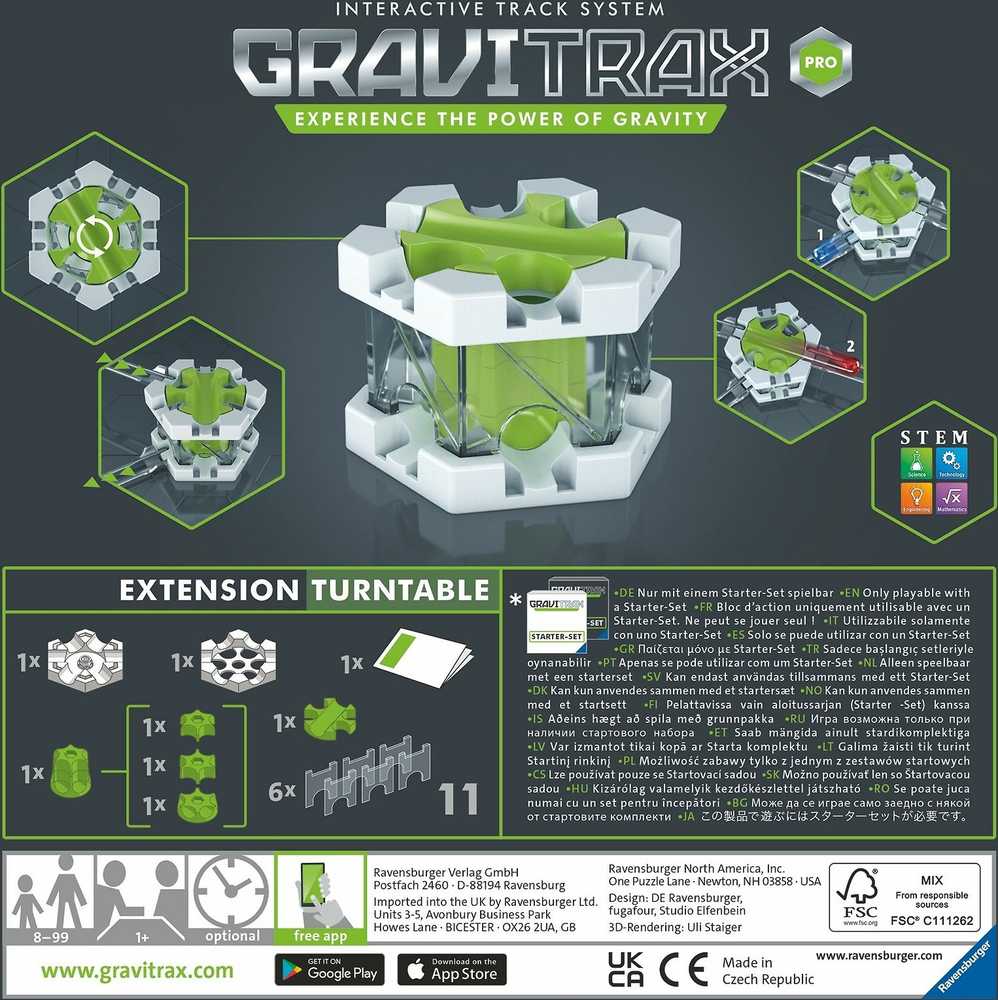 Ravensburger GraviTrax PRO priedas „Turntable“, nuo 8 m.