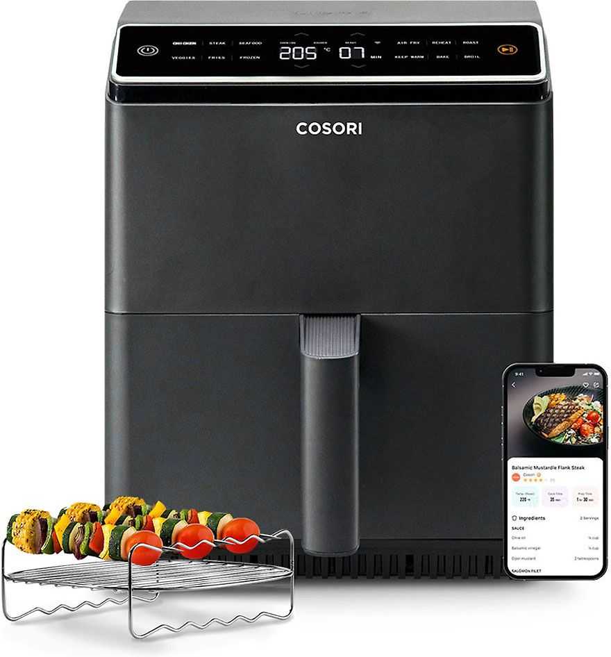 Gruzdintuvė Cosori Dual Blaze airfrier, tamsiai pilka