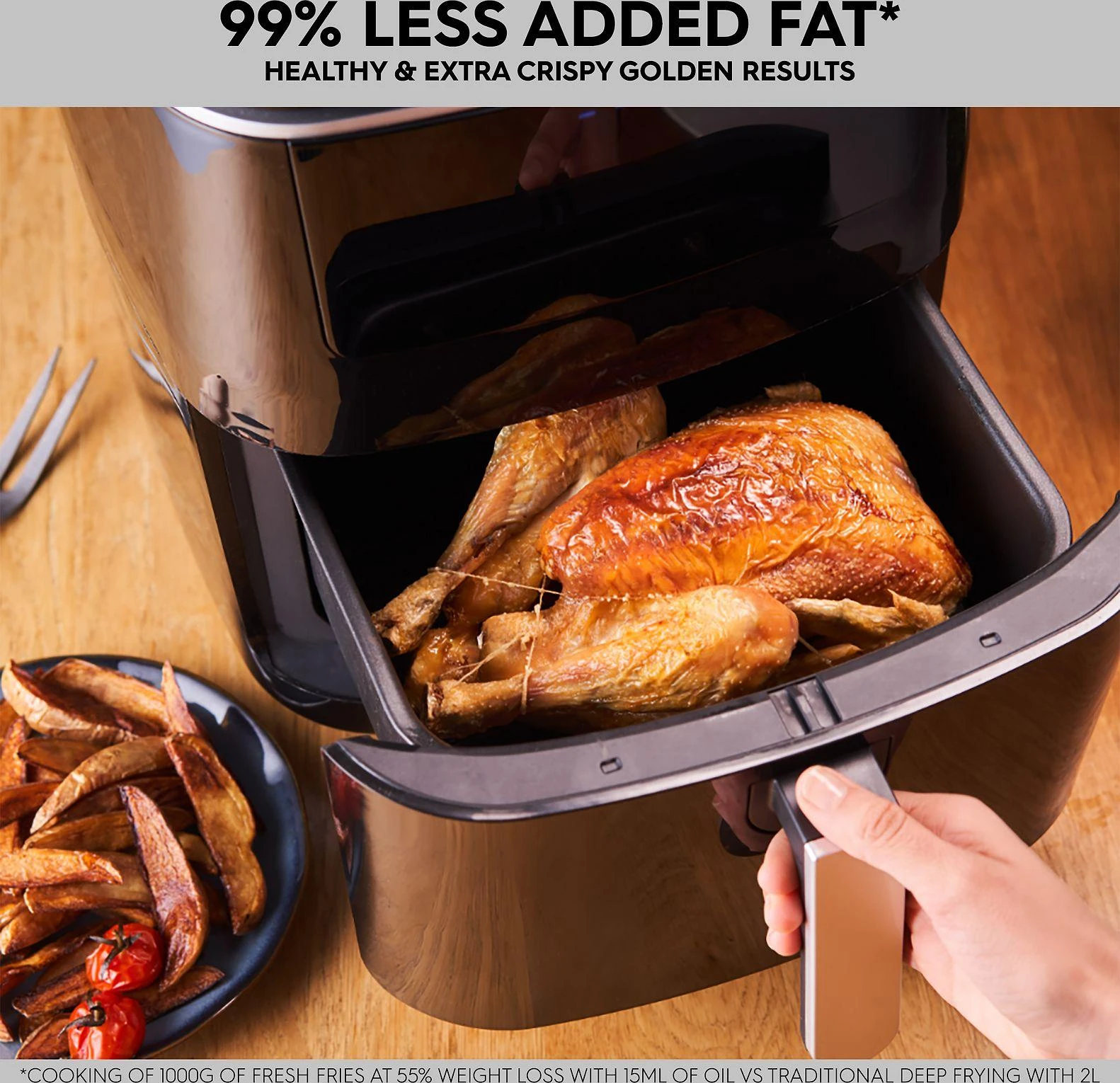 Gruzdintuvė SEB OBH Nordica FW2018S0, Hot air fryer, 6.5 L, 8 person(s), 60 min, Single, Juodas