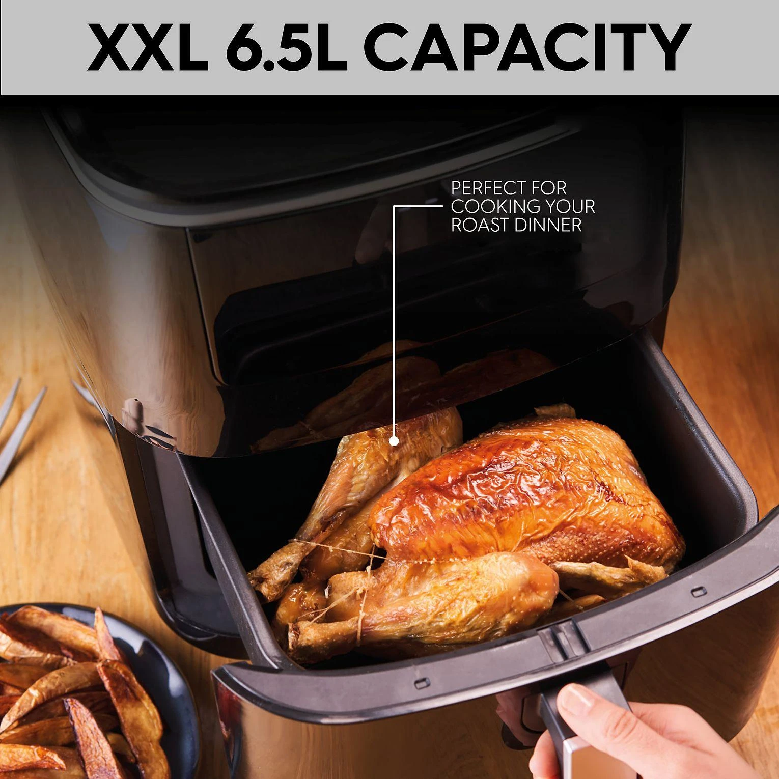 Gruzdintuvė SEB OBH Nordica FW2018S0, Hot air fryer, 6.5 L, 8 person(s), 60 min, Single, Juodas