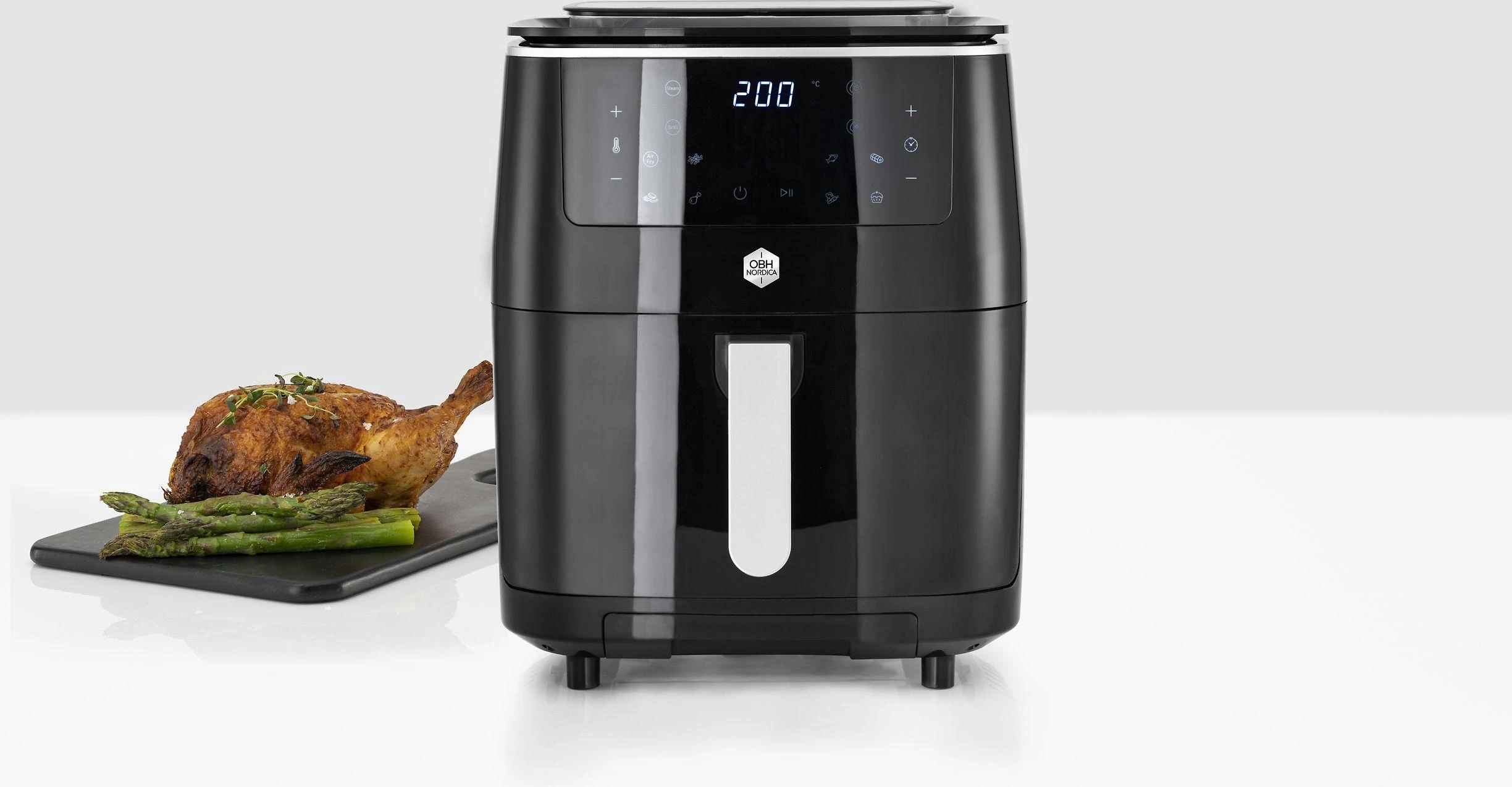 Gruzdintuvė SEB OBH Nordica FW2018S0, Hot air fryer, 6.5 L, 8 person(s), 60 min, Single, Juodas