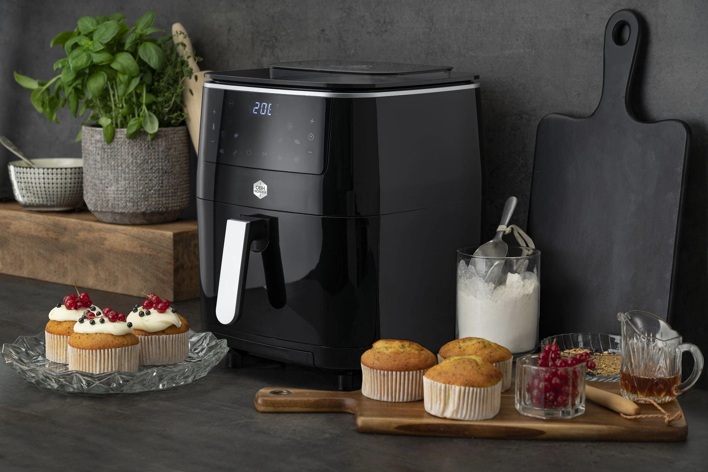Gruzdintuvė SEB OBH Nordica FW2018S0, Hot air fryer, 6.5 L, 8 person(s), 60 min, Single, Juodas