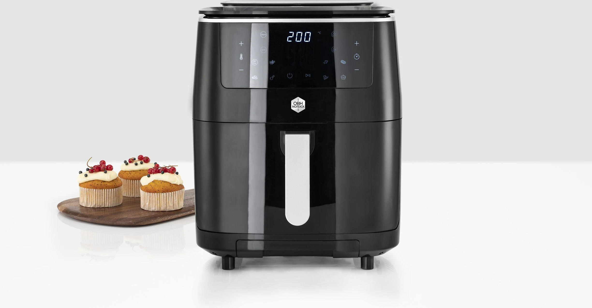 Gruzdintuvė SEB OBH Nordica FW2018S0, Hot air fryer, 6.5 L, 8 person(s), 60 min, Single, Juodas