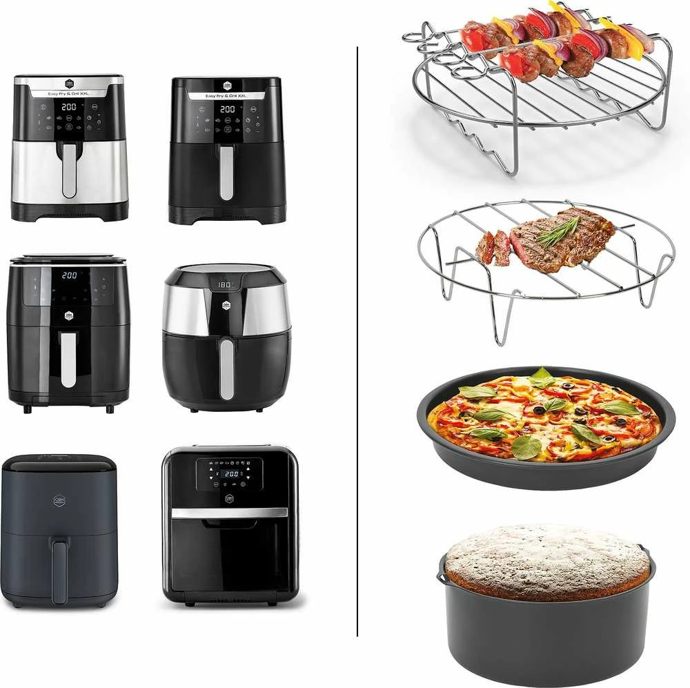 Gruzdintuvė OBH Nordica/Tefal Easy Fry priedų rinkinys, skirtas OBH Nordica XXL airfryer modeliams