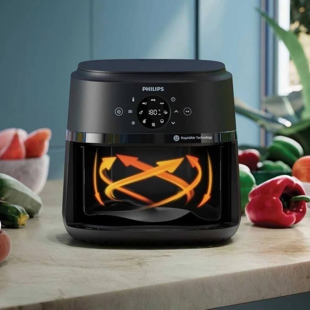 Philips 2000 serijos 6,2 l oro gruzdintuvė, sidabrinės spalvos (NA231/00)