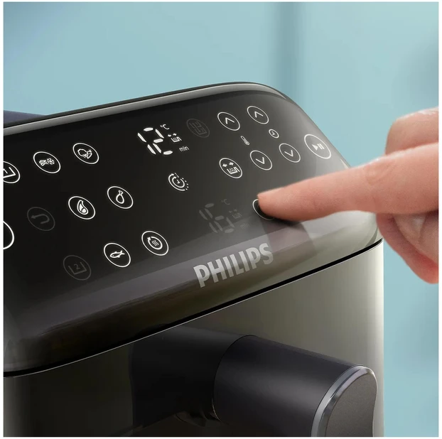 Gruzdintuvė Philips Ovi Stacked Dual Basket 4000 NA461/00 juodai-sidabrinis