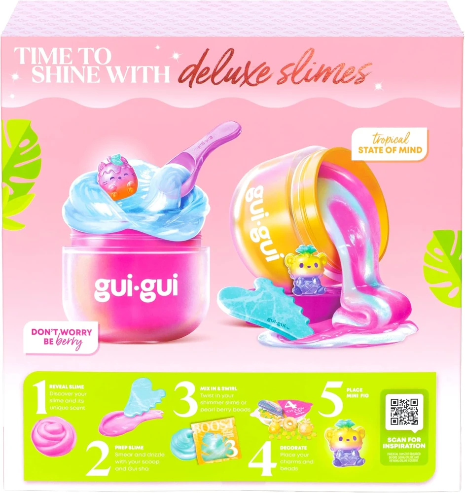 Gui Gui Kūrybinis gleivių rinkinys DELUXE Fruity Glow, 2vnt