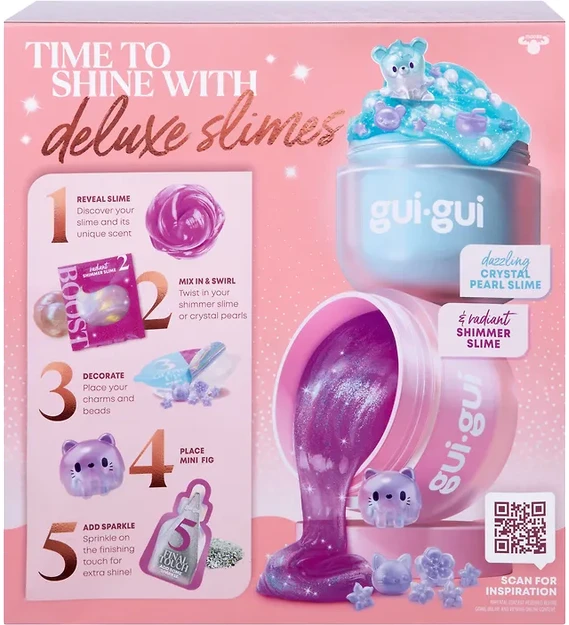 Gui Gui Kūrybinis gleivių rinkinys DELUXE Shimmer Slime, 2vnt