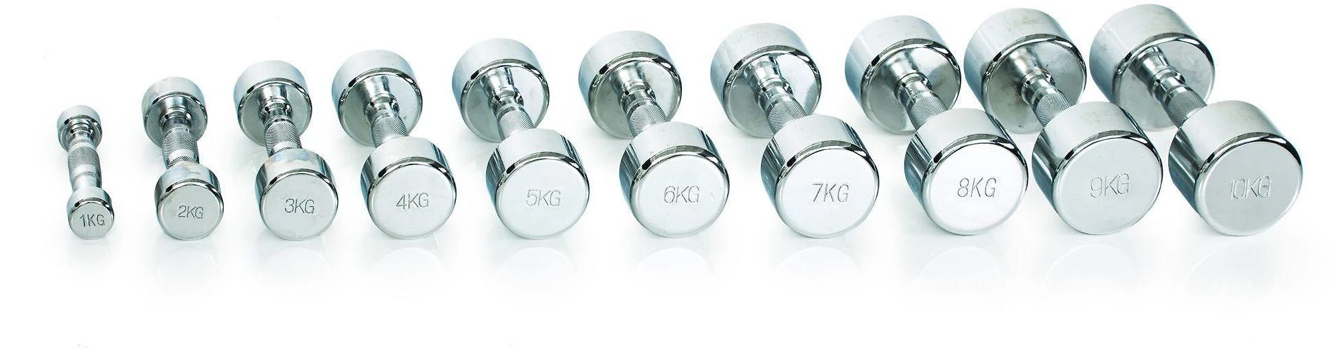 Svarmuo / hantelis GYMSTICK Pro Chrome Dumbbell (0,5–10 kg) (Svoris: 10 kg)