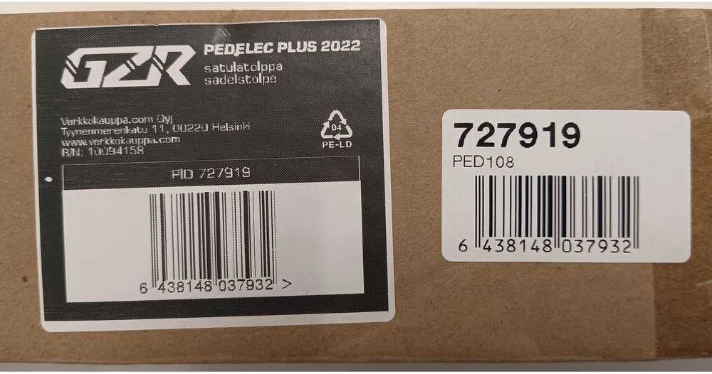 GZR Pedelec Plus 2022 -satulatolppa, varaosa