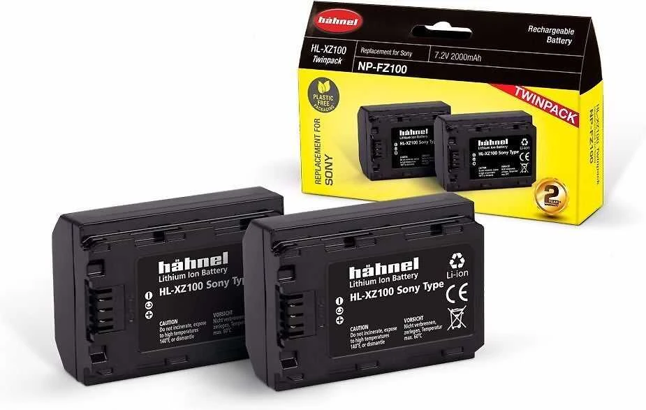 Hahnel H&Auml;HNEL BATTERY SONY HL-XZ100 TWIN PACK